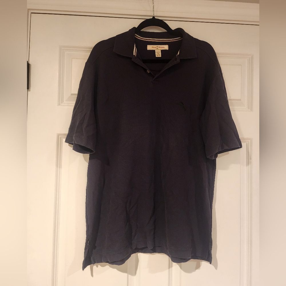Tommy Bahama men's black polo t shirt Large